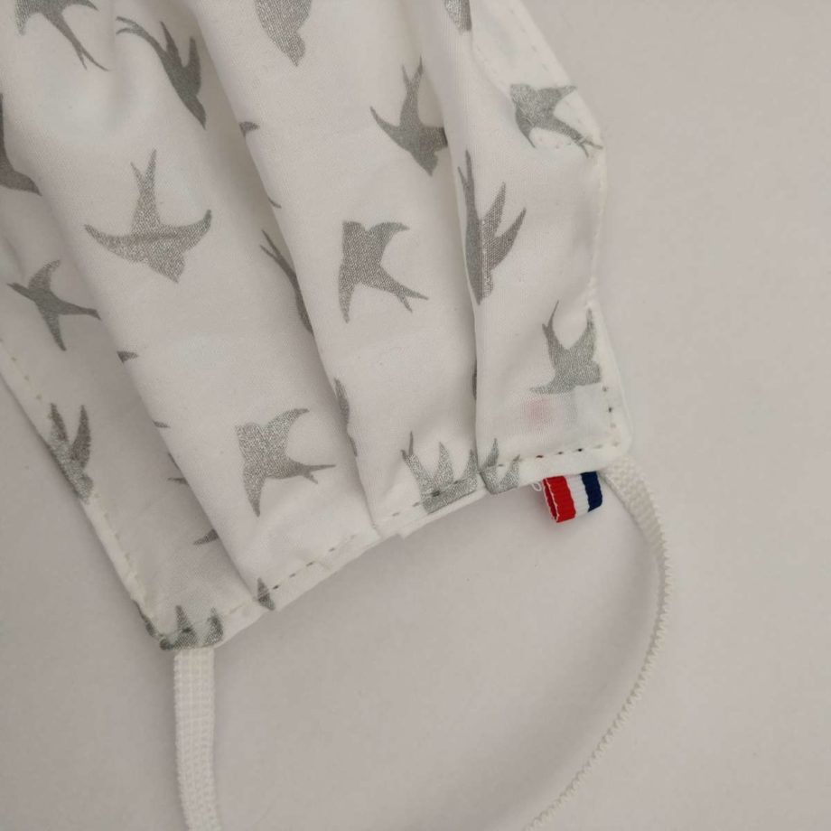 Masque barrière adulte hypoallergénique FEMME avec pince-nez