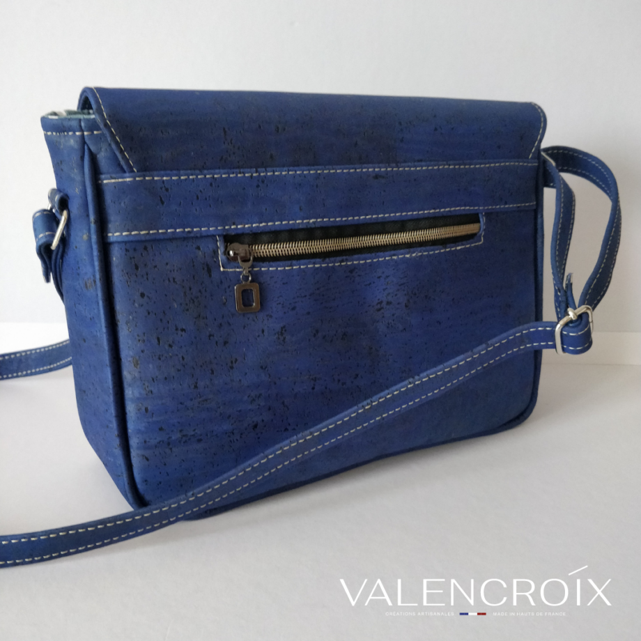 Sac à main Agustina - liège marine et lin